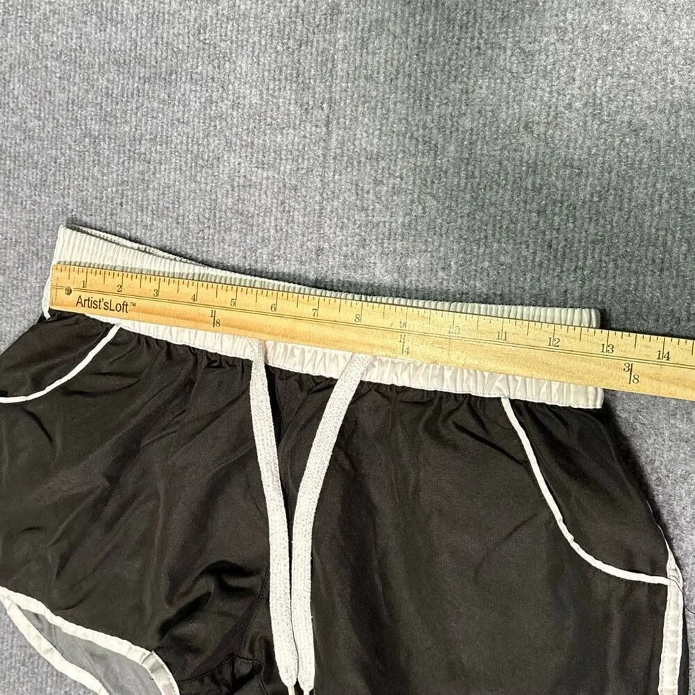 OP Ocean Pacific Black White Dolphin Shorts Size M Retro Y2K Running Swim